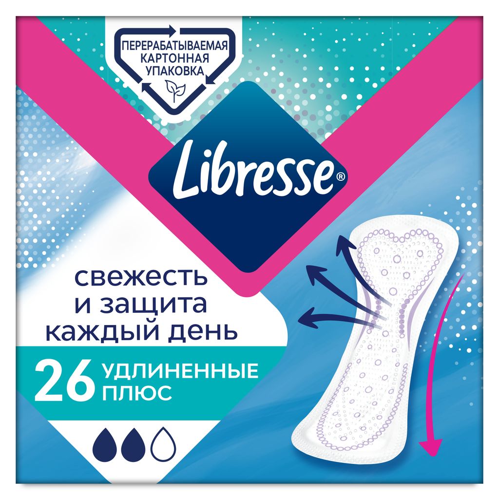 фото упаковки Libresse Dailyfresh plus ежедневные прокладки