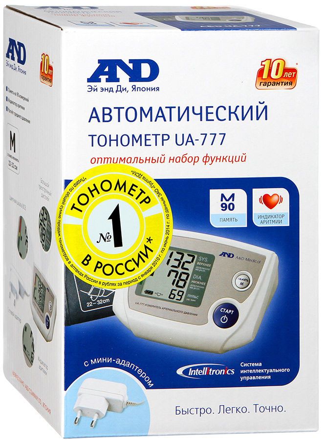 Тонометр автоматический AND UA-777, 1 шт.