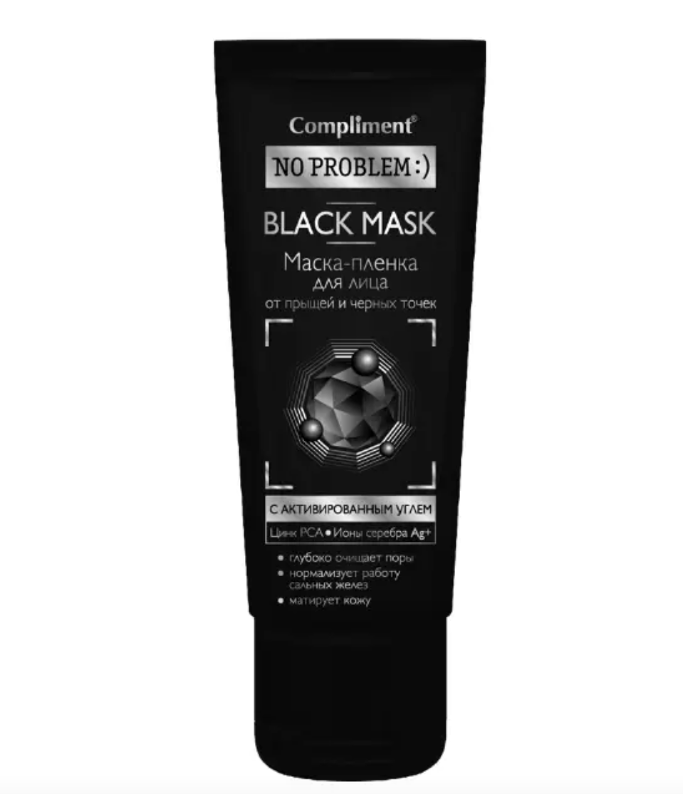 фото упаковки Compliment No problem Маска-пленка для лица Black Mask