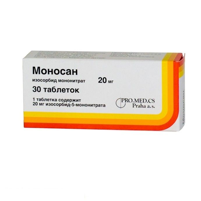 Моносан, 20 мг, таблетки, 30 шт. купить по цене от 82 руб в Ульяновске, заказать с доставкой в аптеку, инструкция по применению, отзывы, аналоги, PRO.MED.CS Praha