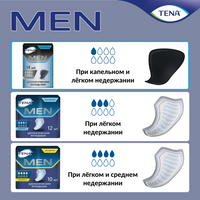 Tena Men вкладыши урологические уровень 0, прокладки урологические, extra light, 14 шт.