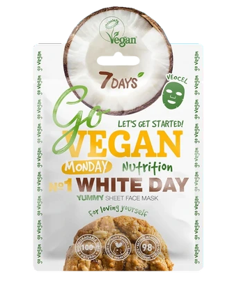 фото упаковки 7 Days Go Vegan Тканевая маска для лица Monday White Day
