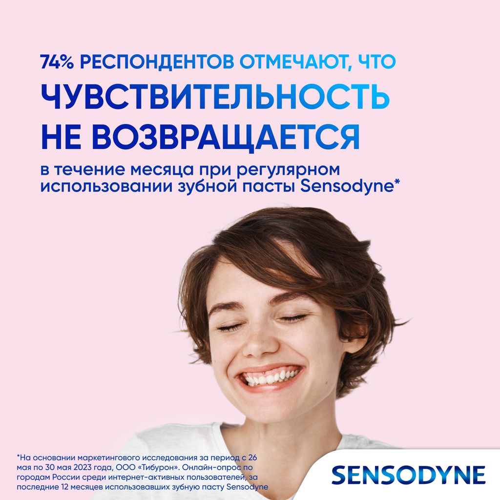 Зубная паста Sensodyne Интенсивное восстановление эмали, с фтором, паста зубная, 75 мл, 1 шт.