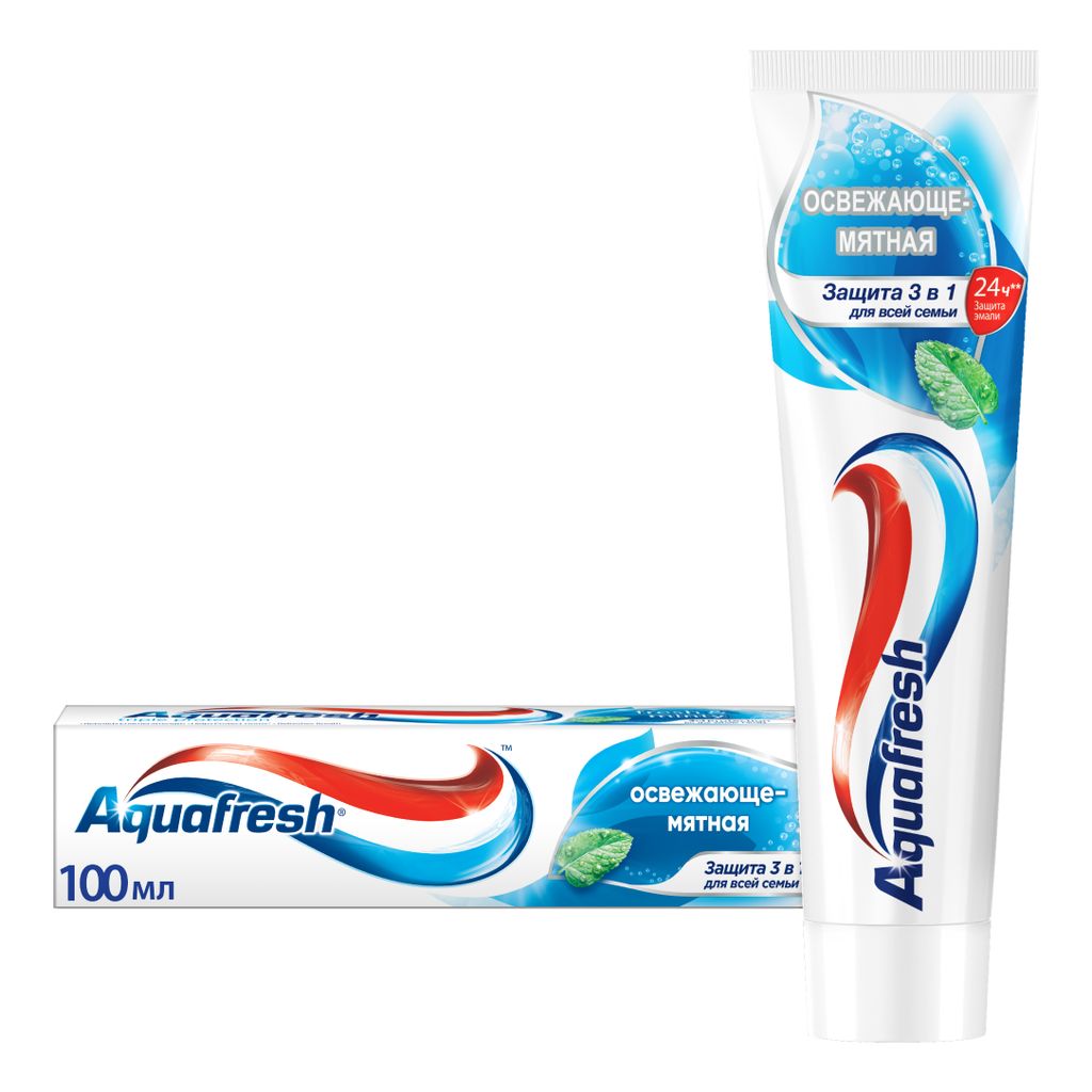 фото упаковки Aquafresh Освежающе-мятная Зубная паста