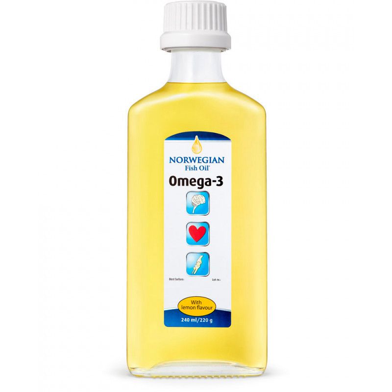 NFO Омега-3 со вкусом лимона, масло для приема внутрь, со вкусом лимона, 240 мл, 1 шт.