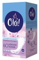 Ola! Light стринг-мультиформ прокладки ежедневные Нежная лилия, прокладки гигиенические, супертонкие ароматизированные, 60 шт.