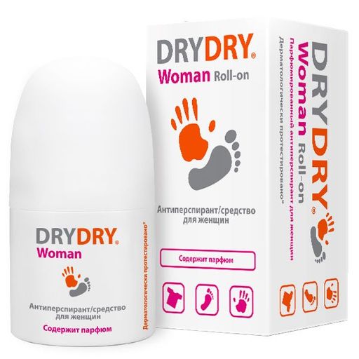 Dry Dry Woman Антиперспирант для женщин, антиперспирант ролик, с парфюмом, 50 мл, 1 шт.