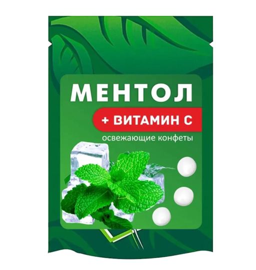 Конфеты освежающие с Ментолом и Витамином С, 20 г, 1 шт.